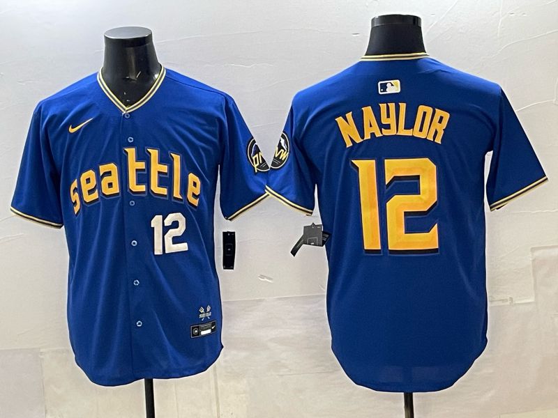 Men Seattle Mariners #12 Naylor blue Game Nike MLB 2025 Jersey 009->seattle mariners->MLB Jersey